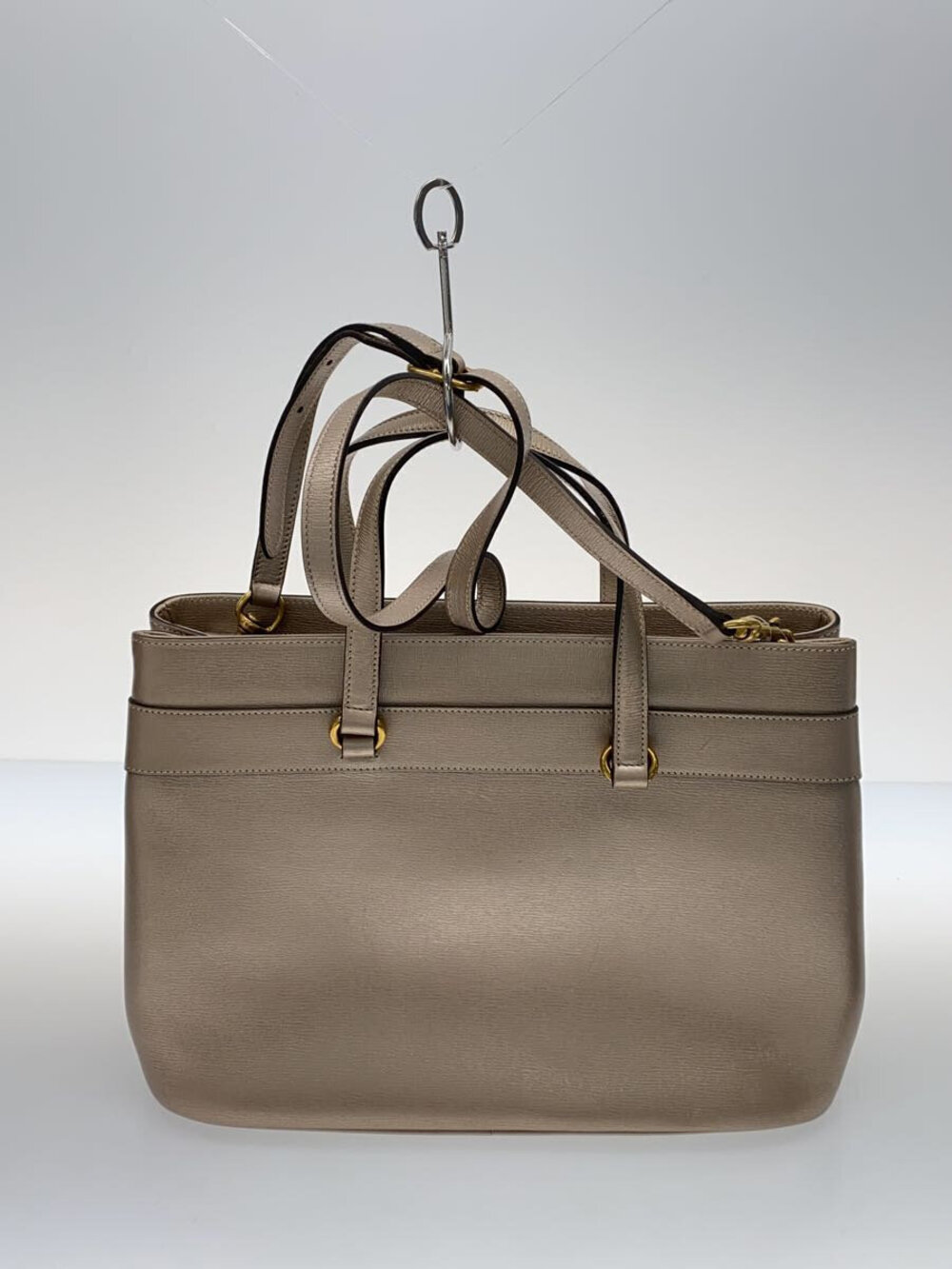Gucci Bright Bit tote metallic gold leather horsebit - Picture 3 of 7